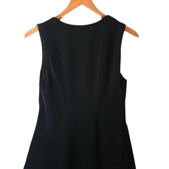CAbi Dress Black Fit & Flare V Neck Sleeveless Black Ponte Performance Knit S Sm - Picture 10 of 11